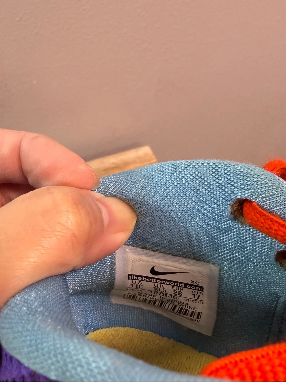 Nike Kids Purple & Orange Sneakers